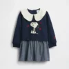 Baby & Toddler Snoopy Ruffle Collar Sweatshirt Dress