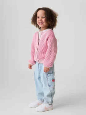 Baby & Toddler Strawberry Pull-On Barrel Cargo Jeans