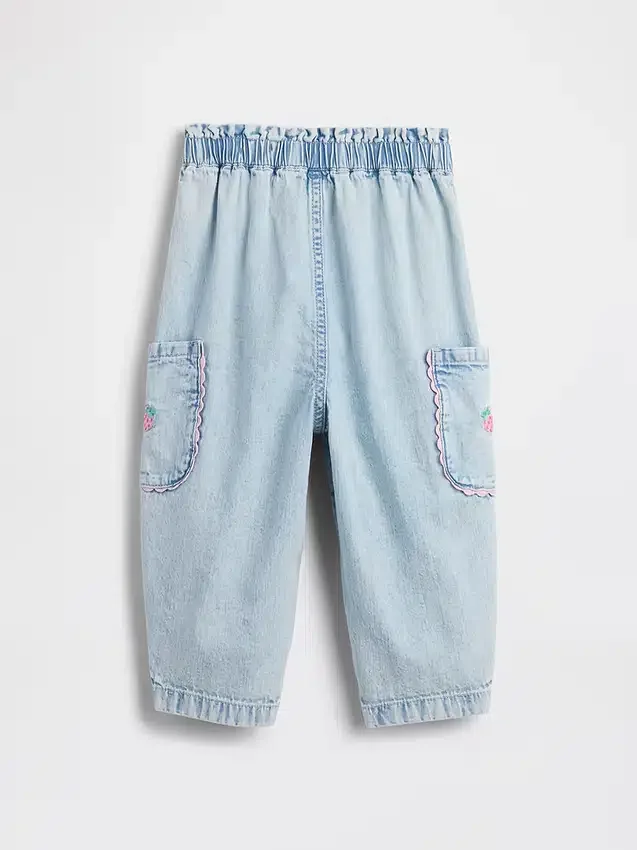 Baby & Toddler Strawberry Pull-On Barrel Cargo Jeans