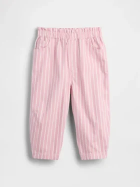 Baby & Toddler Stripe Pull-On Barrel Jeans