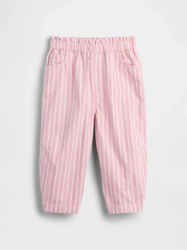 Baby & Toddler Stripe Pull-On Barrel Jeans