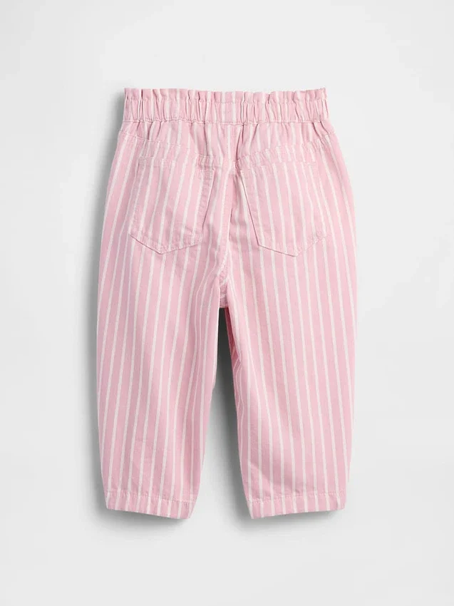 Baby & Toddler Stripe Pull-On Barrel Jeans