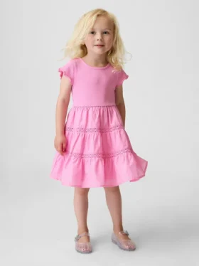 Baby & Toddler Tiered Lace-Trim Dress