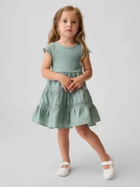 Baby & Toddler Tiered Lace-Trim Dress