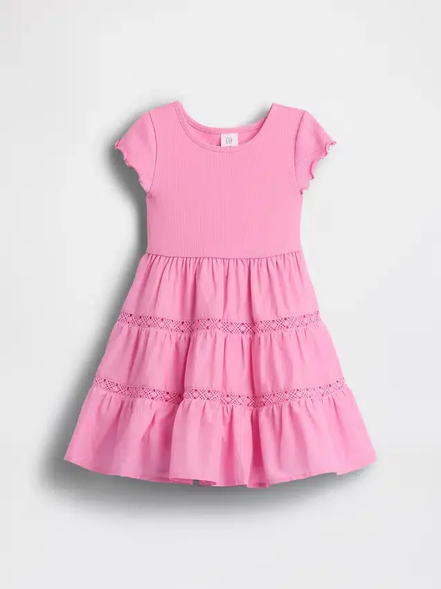 Baby & Toddler Tiered Lace-Trim Dress