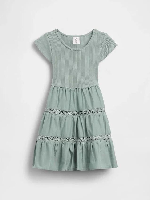 Baby & Toddler Tiered Lace-Trim Dress