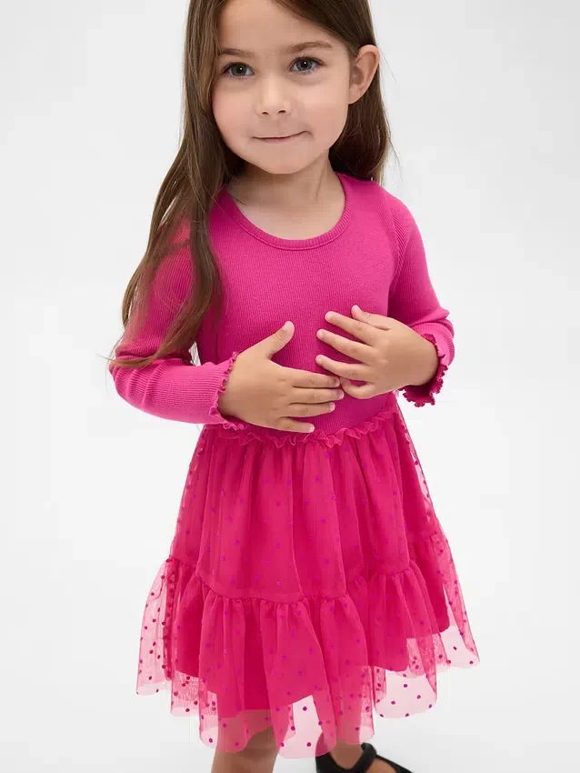Baby & Toddler Tulle Mixed Media Dress