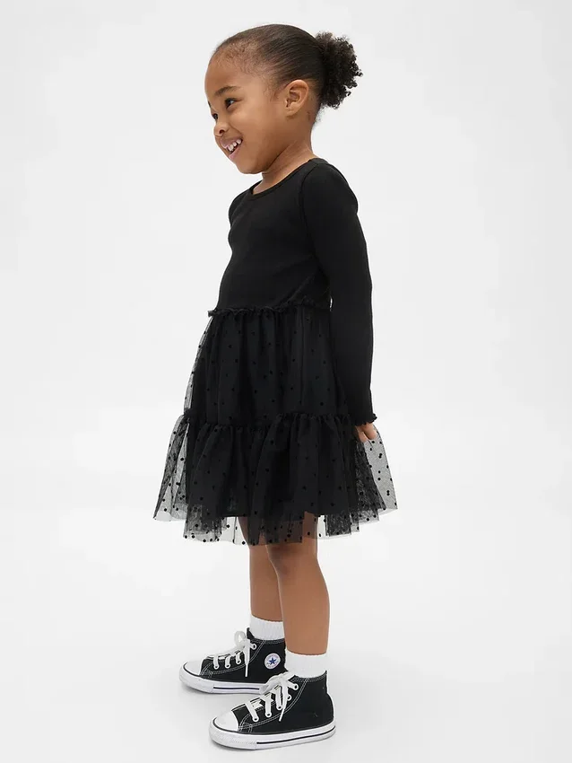 Baby & Toddler Tulle Mixed Media Dress