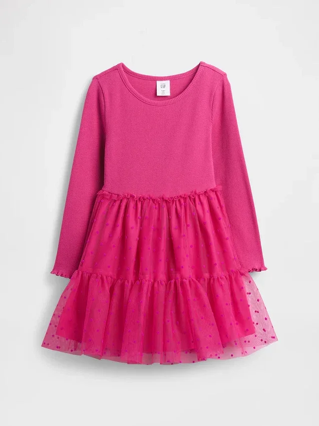 Baby & Toddler Tulle Mixed Media Dress