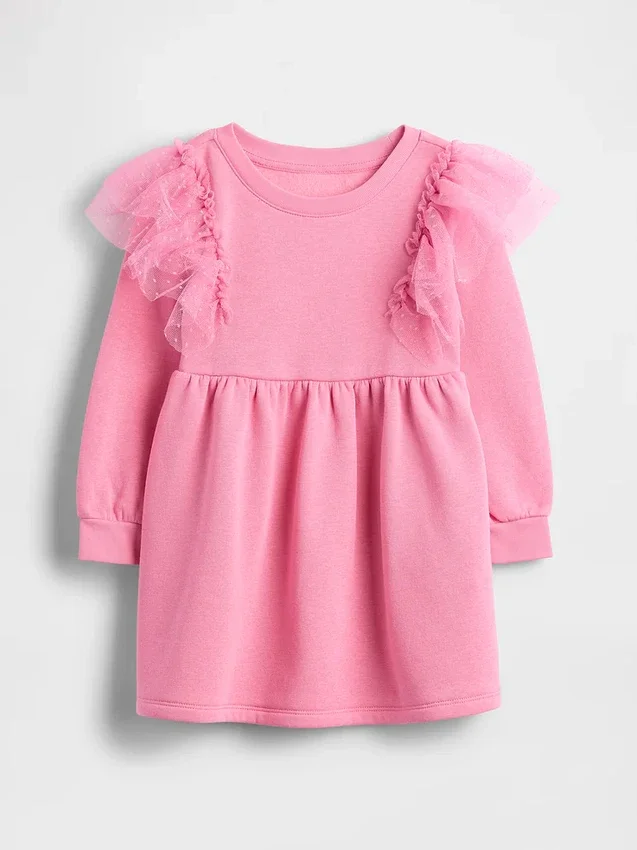 Baby & Toddler Tulle Sweatshirt Dress