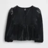 Baby & Toddler Velour Bow Top