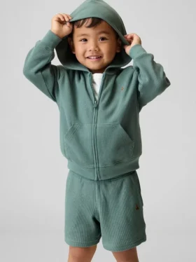 Baby & Toddler Waffle Zip Hoodie