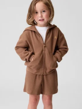 Baby & Toddler Waffle Zip Hoodie