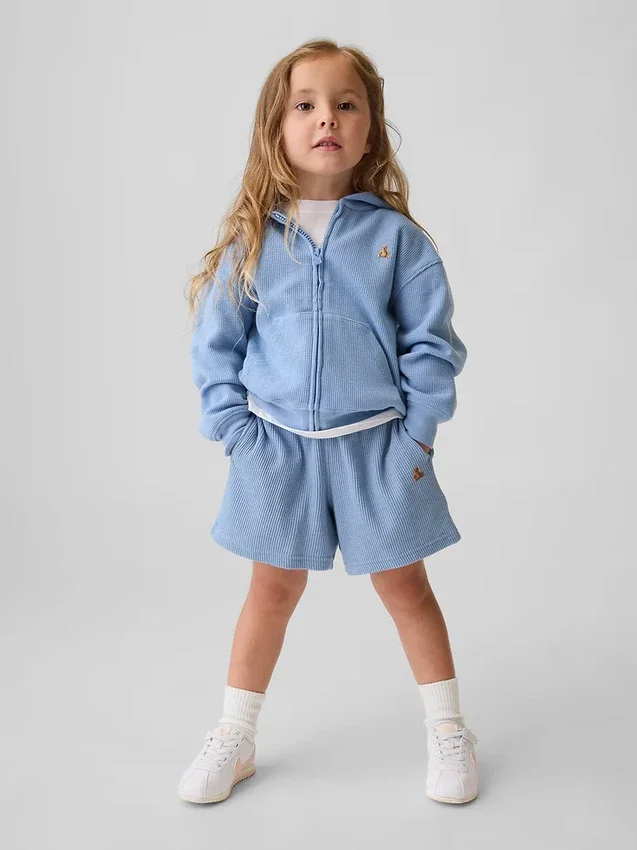 Baby & Toddler Waffle Zip Hoodie