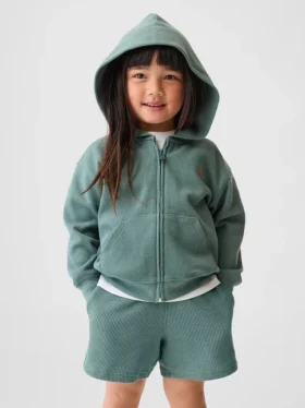 Baby & Toddler Waffle Zip Hoodie
