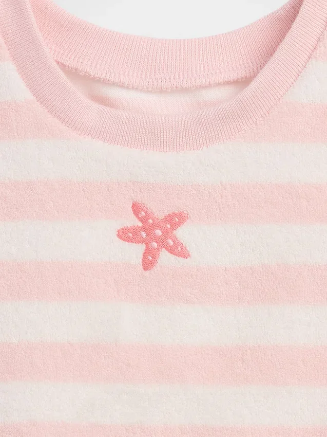 Baby Towel Terry Stripe Outfit Set
