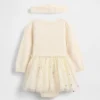 Baby Tulle Sweater Bodysuit Dress Set