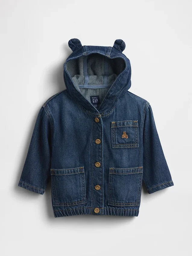 Baby Ultrasoft Denim Hooded Jacket