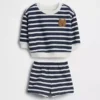 Baby Vintagesoft Bear Stripe Sweat Set