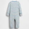 Baby Waffle Stripe Footed One-Piece