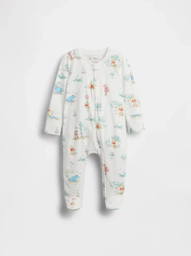 Baby Winnie the Pooh Organic Cotton Footed One-Piece