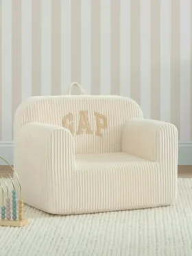 Babygap Ribbed Velour Logo Foam Chair