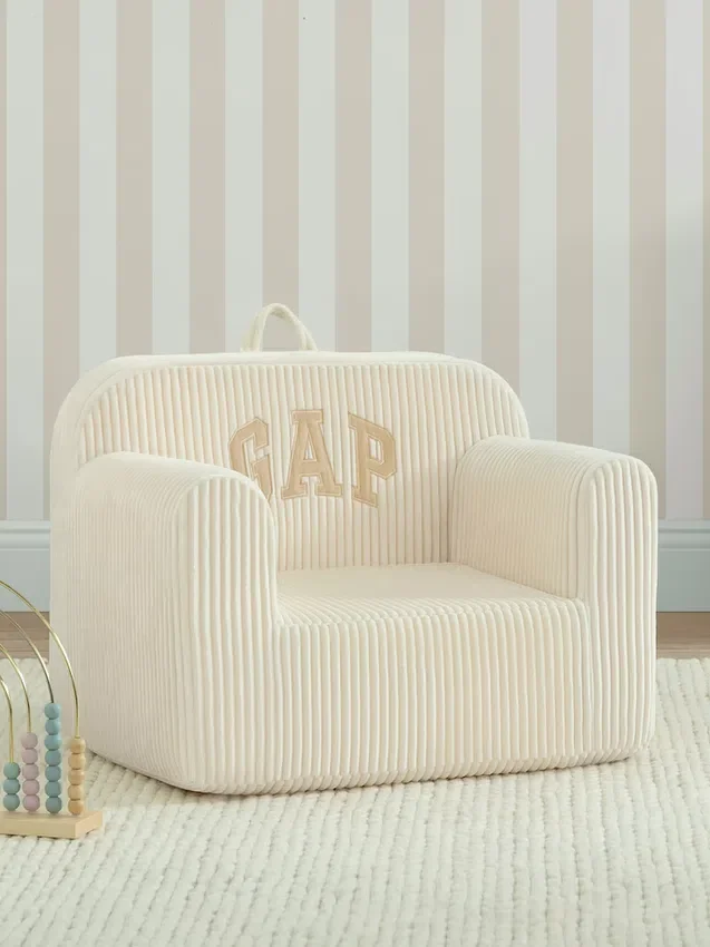 Babygap Ribbed Velour Logo Foam Chair