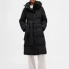 Belted Long Puffer Coat