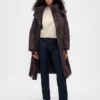 Belted Long Puffer Coat