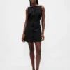 Bistretch Button-Front Mini Dress