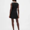 Bistretch Button-Front Mini Dress
