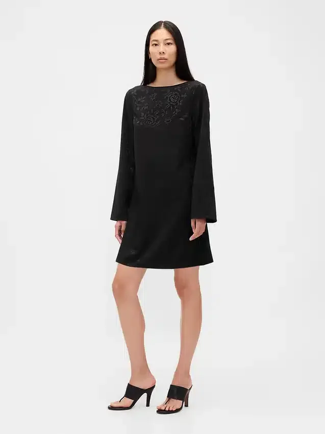 Boatneck Mini Shift Dress