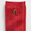 Brannan Bear Cable-Knit Crew Socks