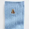 Brannan Bear Cable-Knit Crew Socks