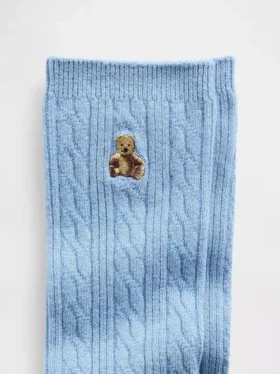 Brannan Bear Cable-Knit Crew Socks