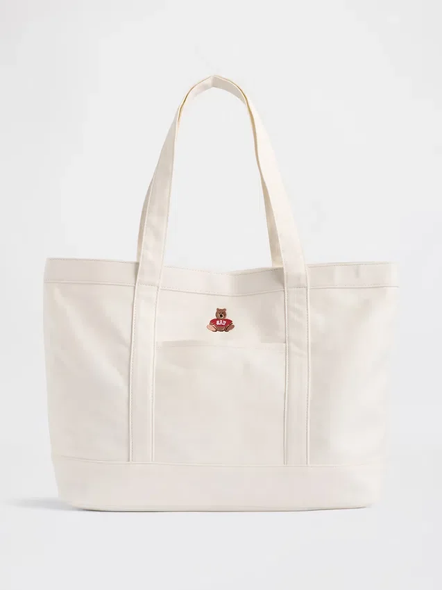 Brannan Bear Logo Denim Tote Bag