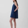 Button-Front Mini Dress