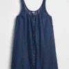 Button-Front Mini Dress