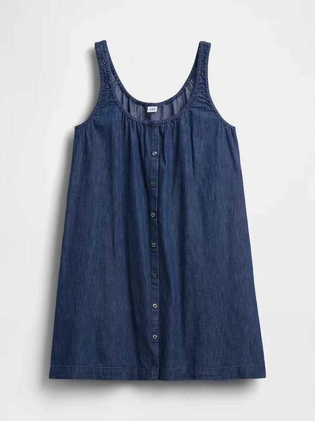 Button-Front Mini Dress