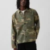 Canvas Denim Camo Utility Shirt