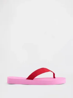 Canvas Platform Flip Flops