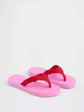 Canvas Platform Flip Flops