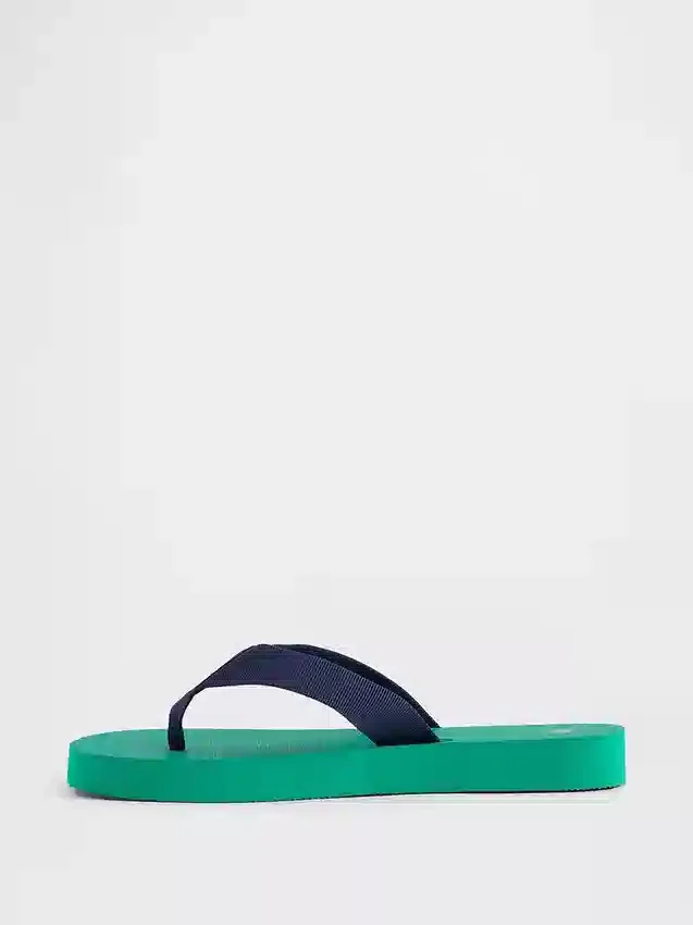 Canvas Platform Flip Flops