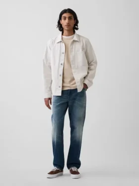 Canvas Relaxed Shirt Jacket