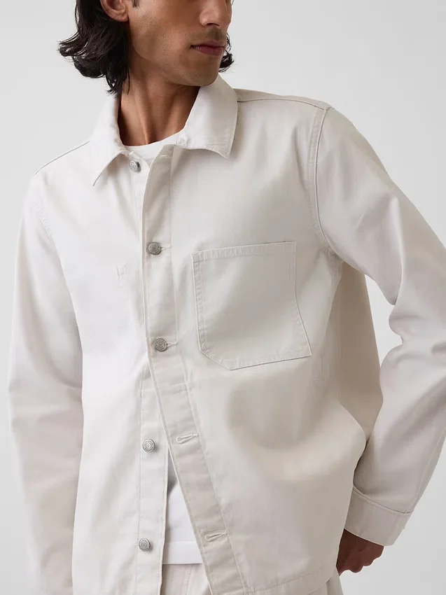 Canvas Relaxed Shirt Jacket