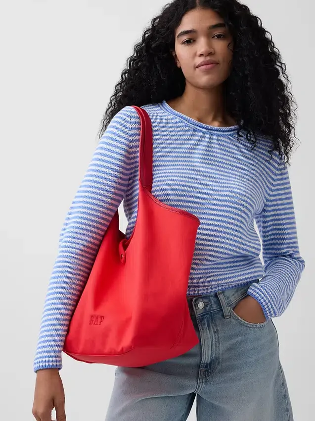 Canvas Slouchy Tote Bag