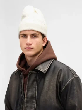 Cashsoft Cable-Knit Beanie