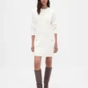 Cashsoft Cable-Knit Mini Sweater Dress