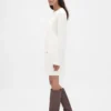 Cashsoft Cable-Knit Mini Sweater Dress