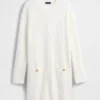 Cashsoft Cable-Knit Mini Sweater Dress
